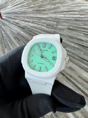 3K厂百达翡丽鹦鹉螺5711改白陶瓷324SC一体自动机械手表男士腕表40mm